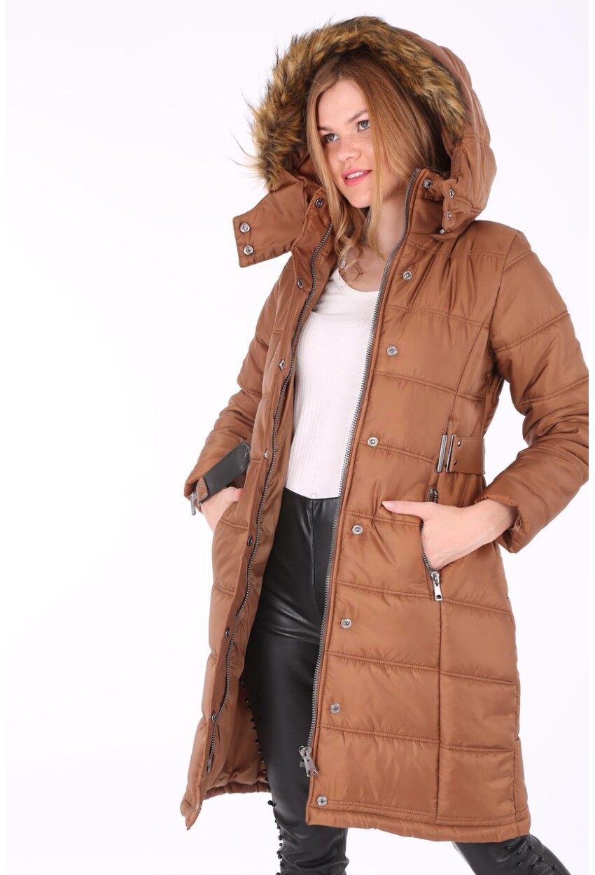 5081 Belted Puffer Coat