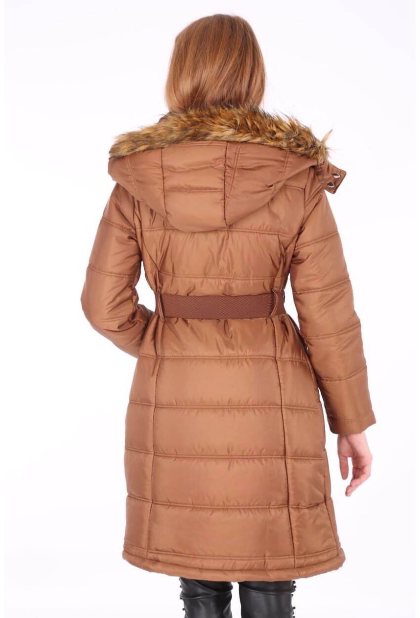 5081 Belted Puffer Coat