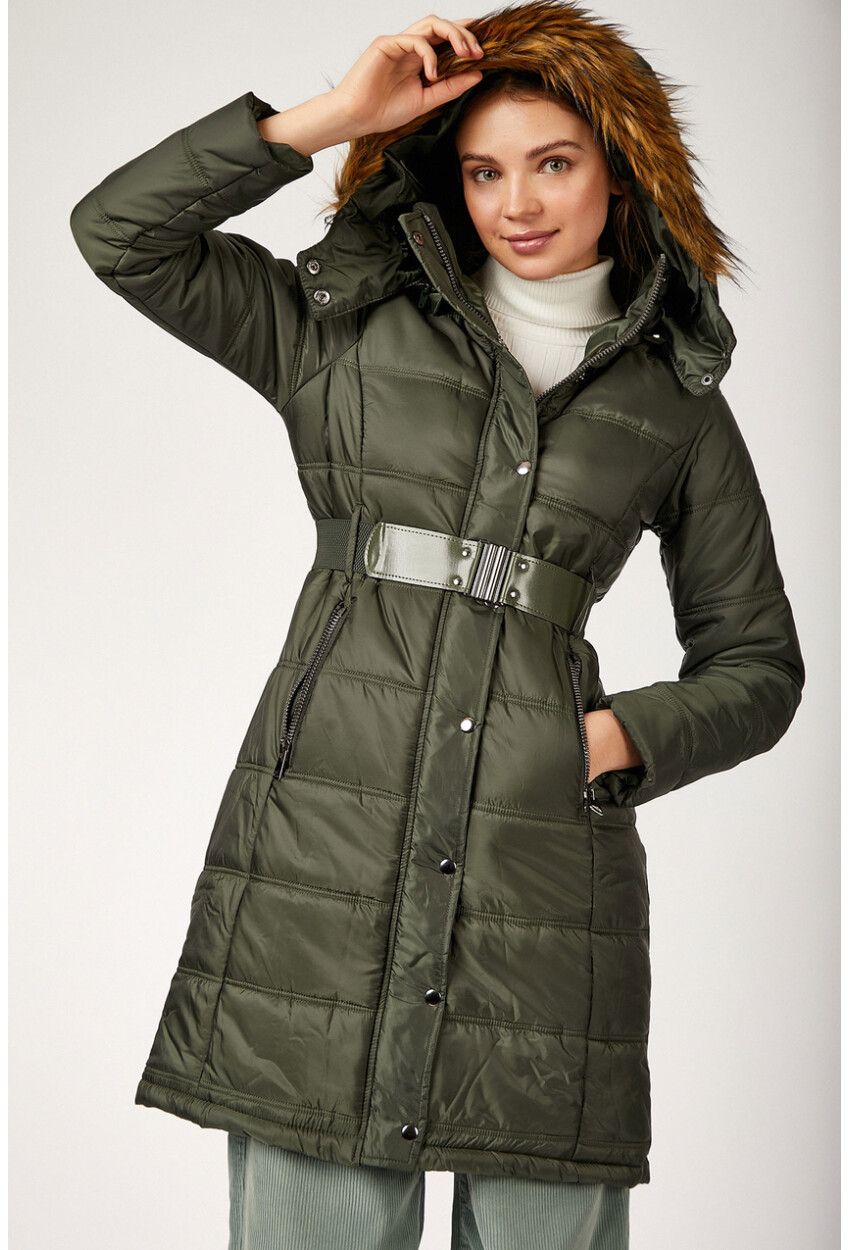 5081 Belted Puffer Coat