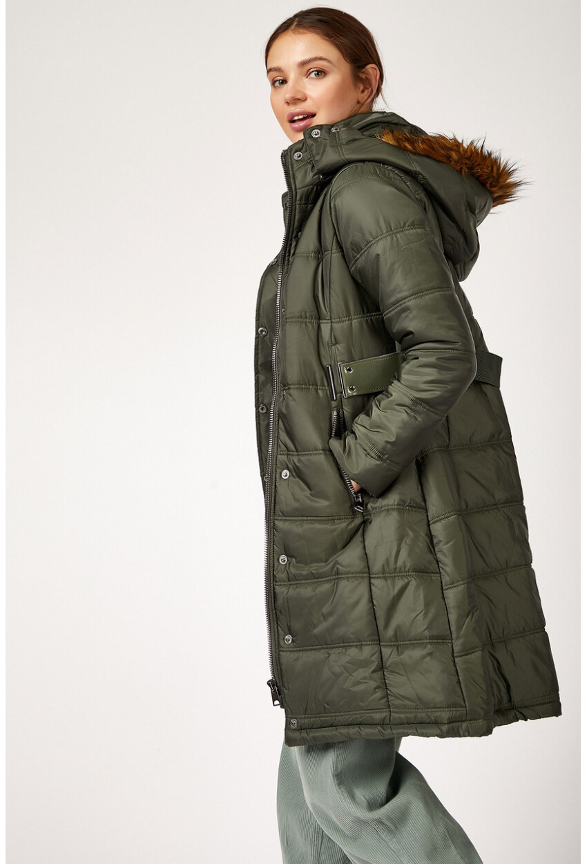 5081 Belted Puffer Coat