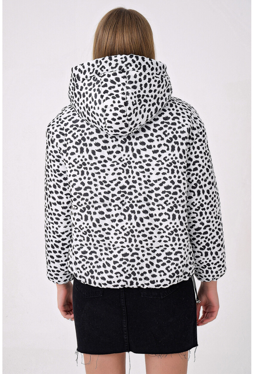 5125 Patterned Puffer Coat