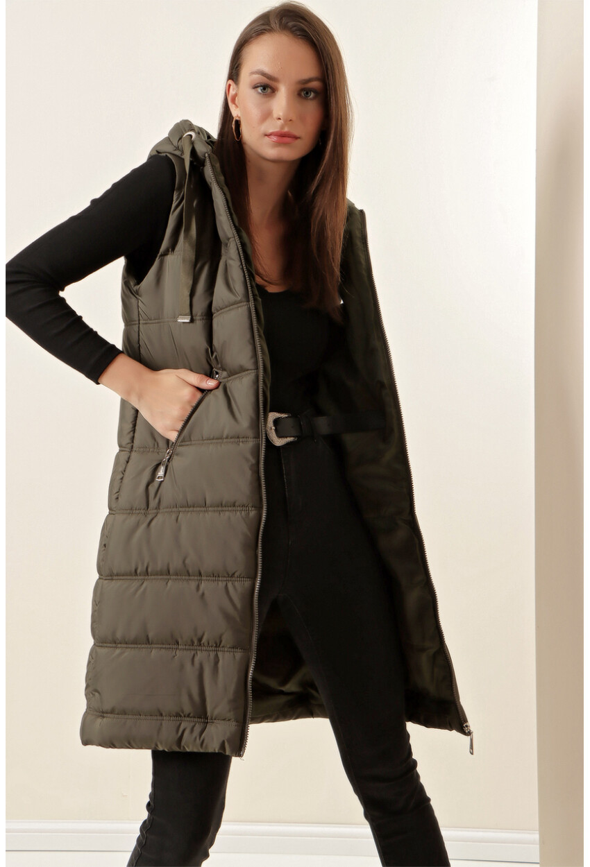 5140 Long Quilted Puffer Vest