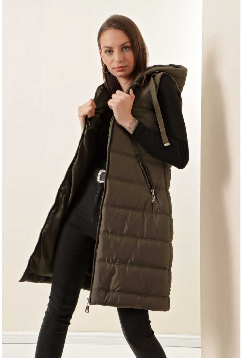 5140 Long Quilted Puffer Vest