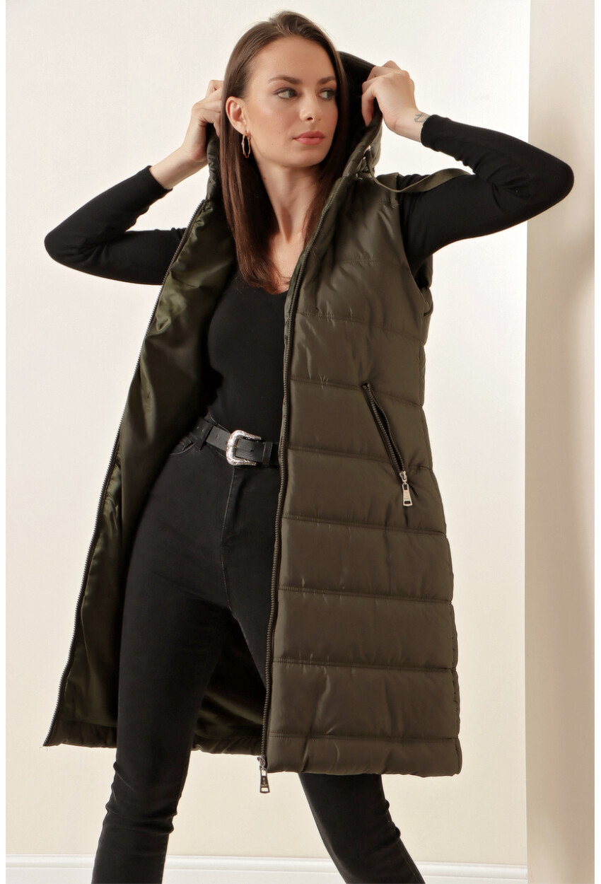 5140 Long Quilted Puffer Vest