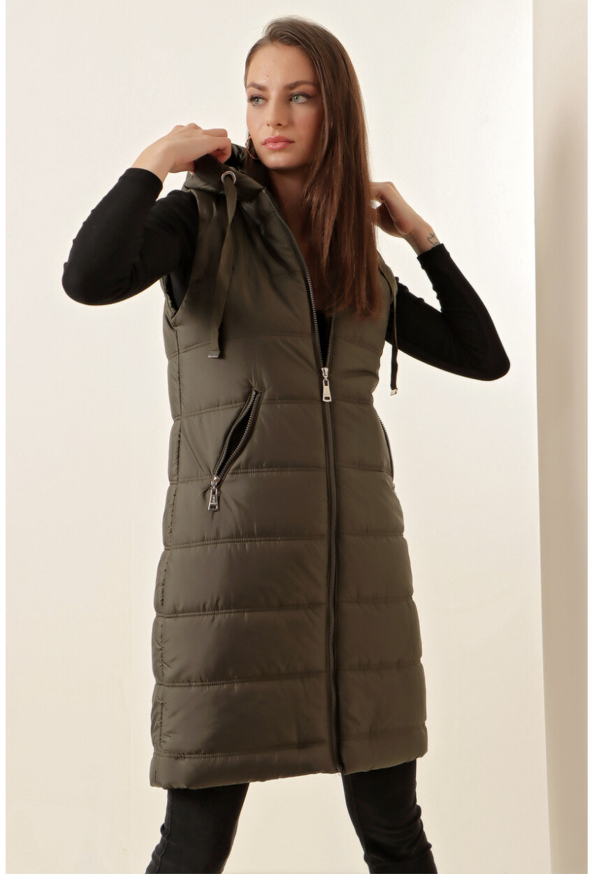5140 Long Quilted Puffer Vest