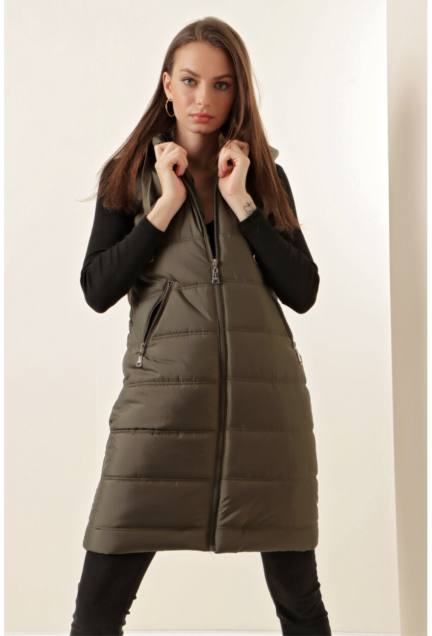 5140 Long Quilted Puffer Vest