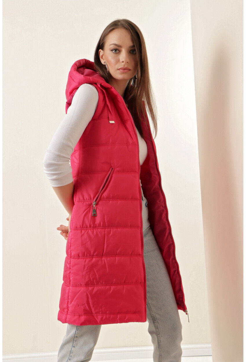 5140 Long Quilted Puffer Vest