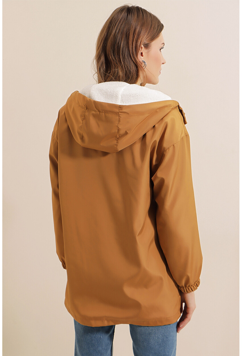 5159 Fur-Lined Boyfriend Coat