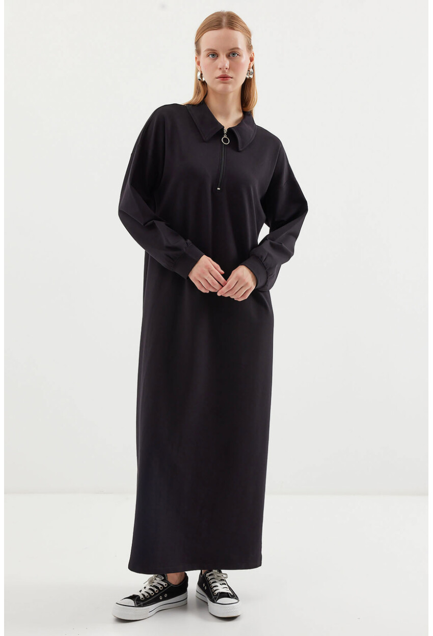 55439 Zippered Long Dress
