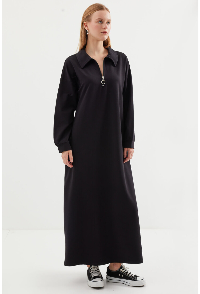 55439 Zippered Long Dress