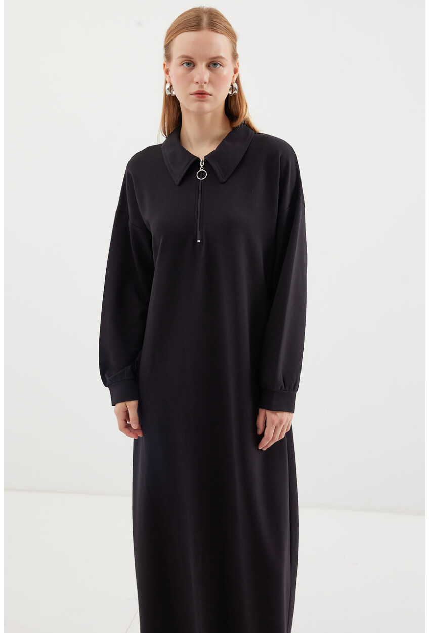 55439 Zippered Long Dress