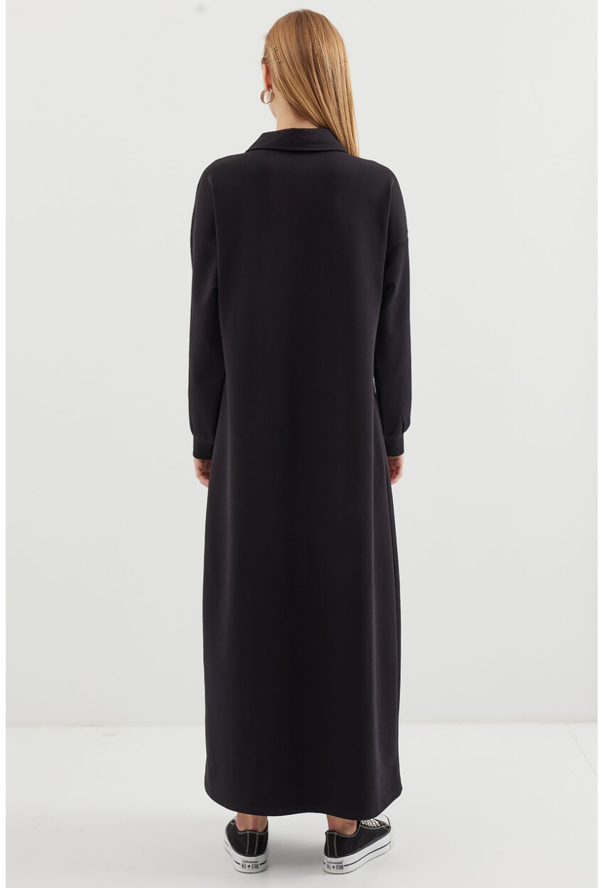 55439 Zippered Long Dress