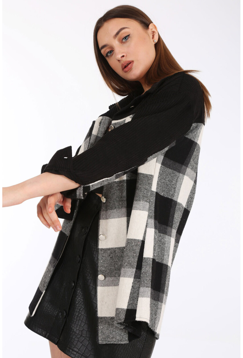 5810 Ekose Desen Oversize Tunik