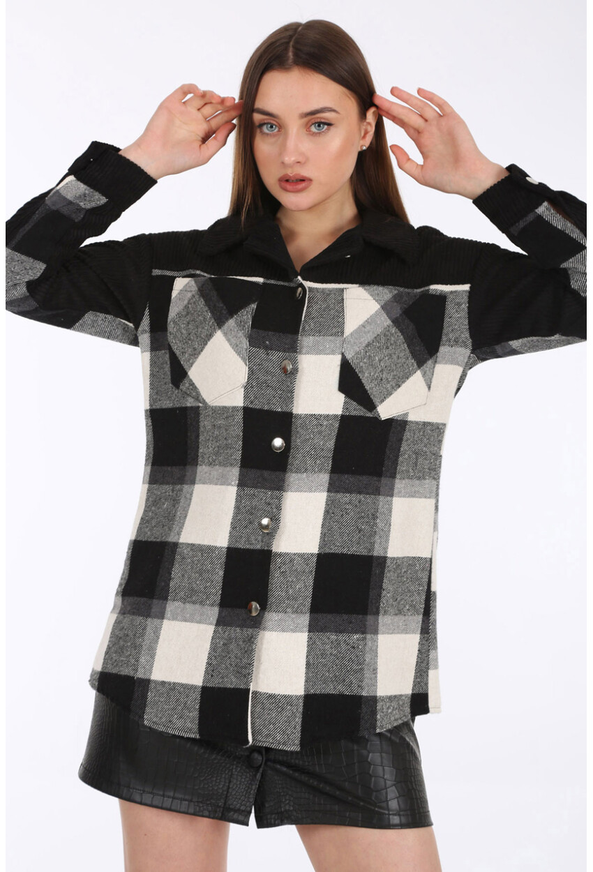 5810 Ekose Desen Oversize Tunik