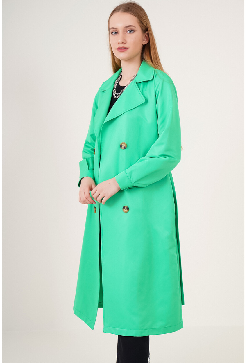 5853 Wrap Collar Trench Coat