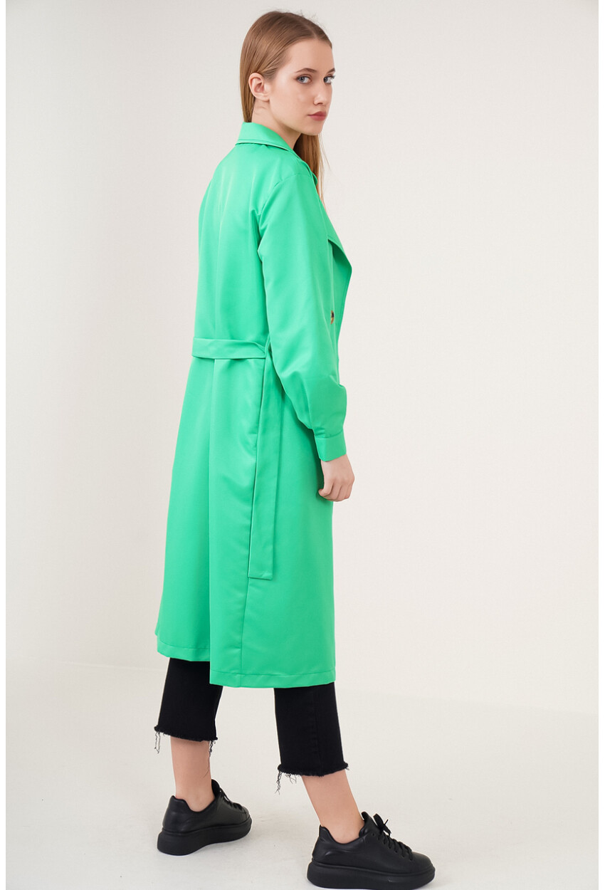 5853 Wrap Collar Trench Coat