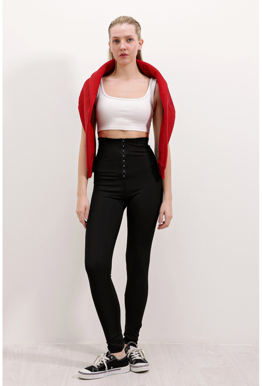 6024 High-Waist Clasp Leggings