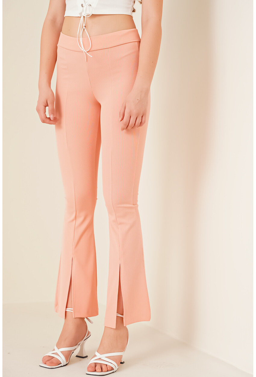 6548 Slit Flared Pants