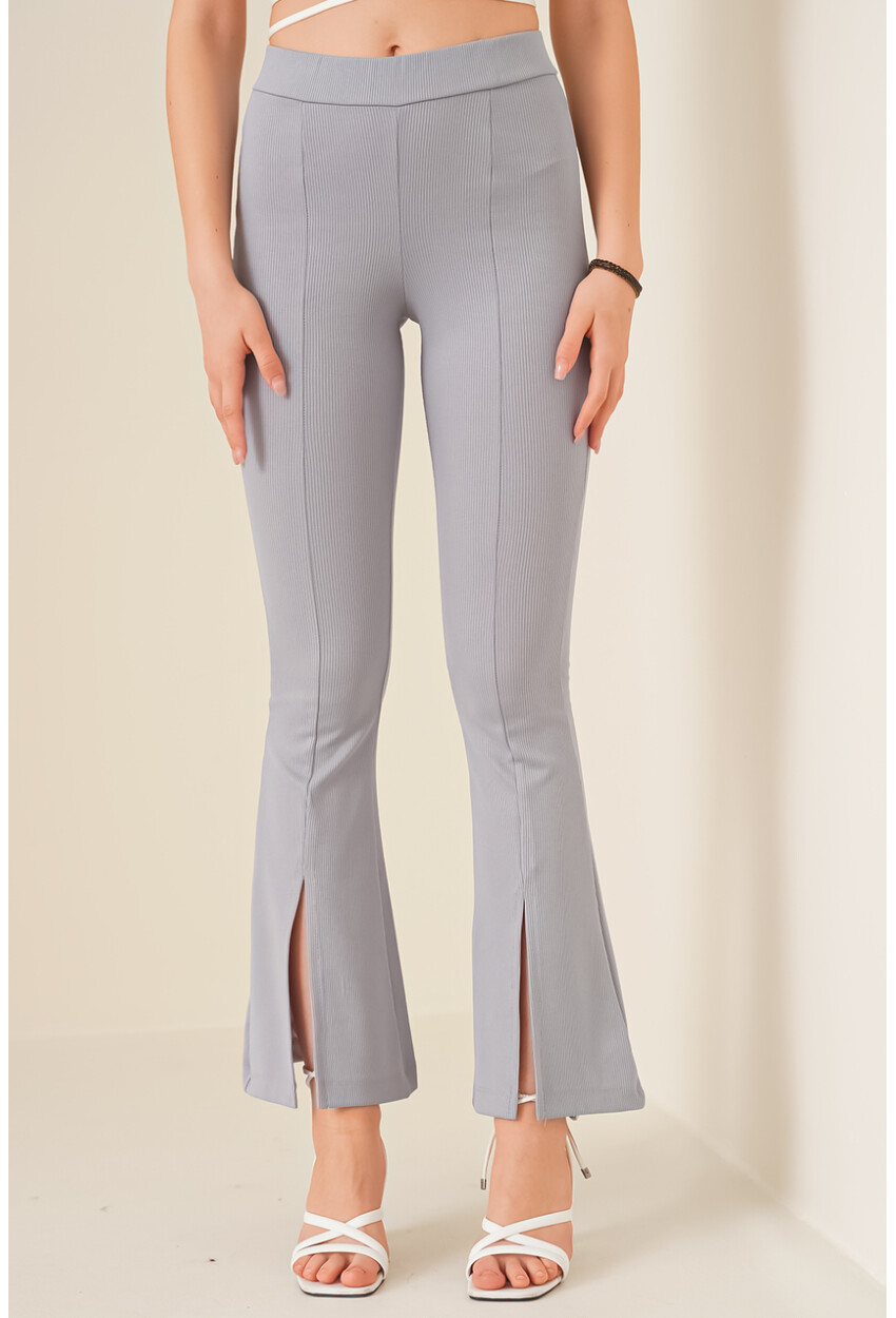 6548 Slit Flared Pants