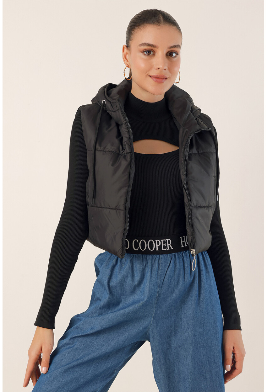 6789 Crop Puffer Vest
