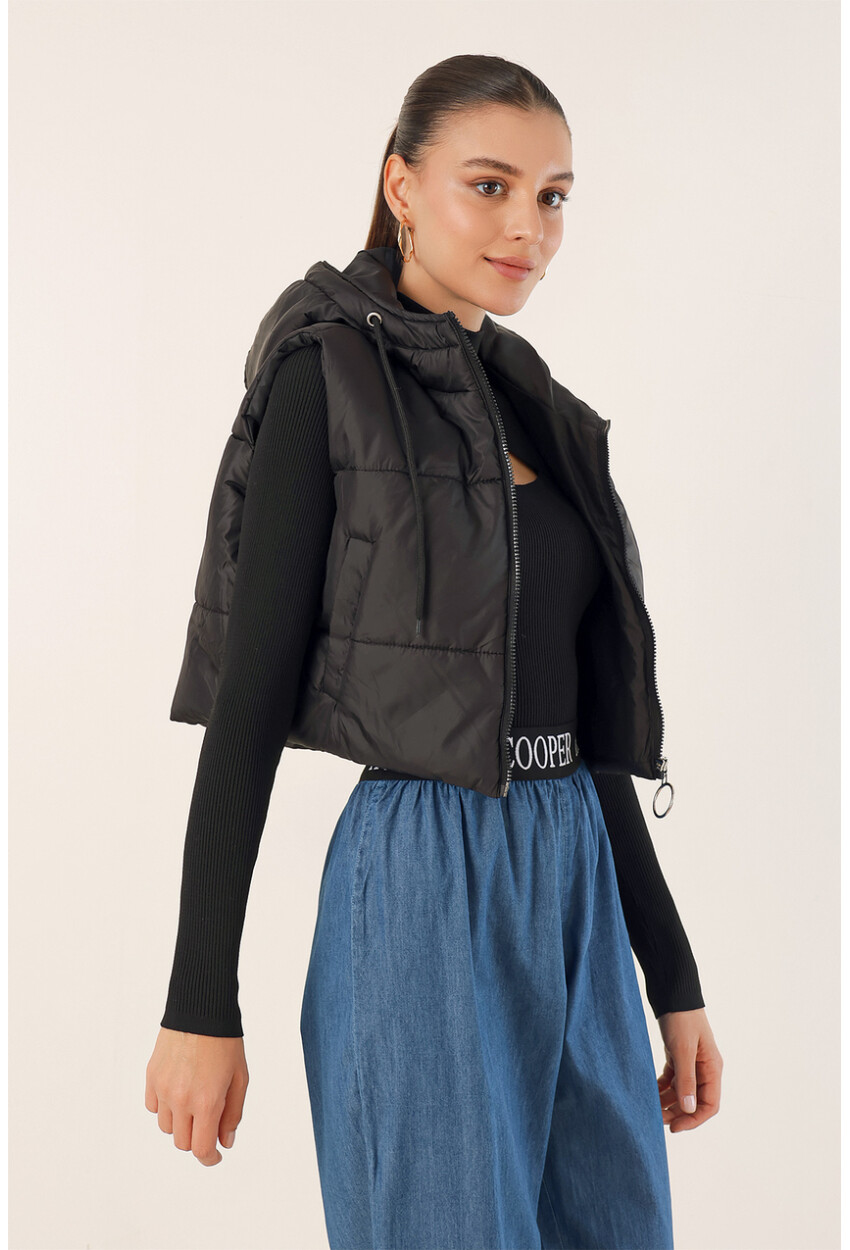 6789 Crop Puffer Vest