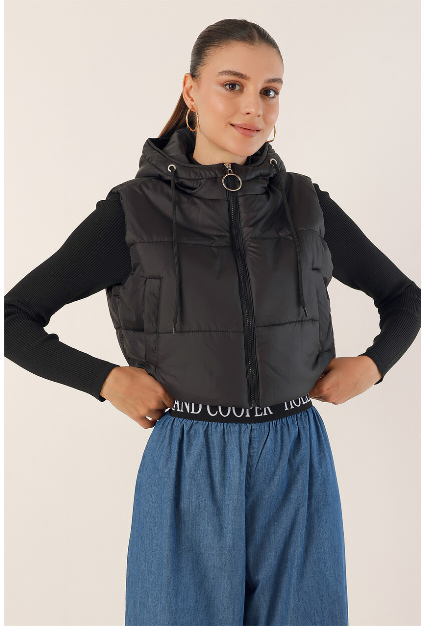 6789 Crop Puffer Vest