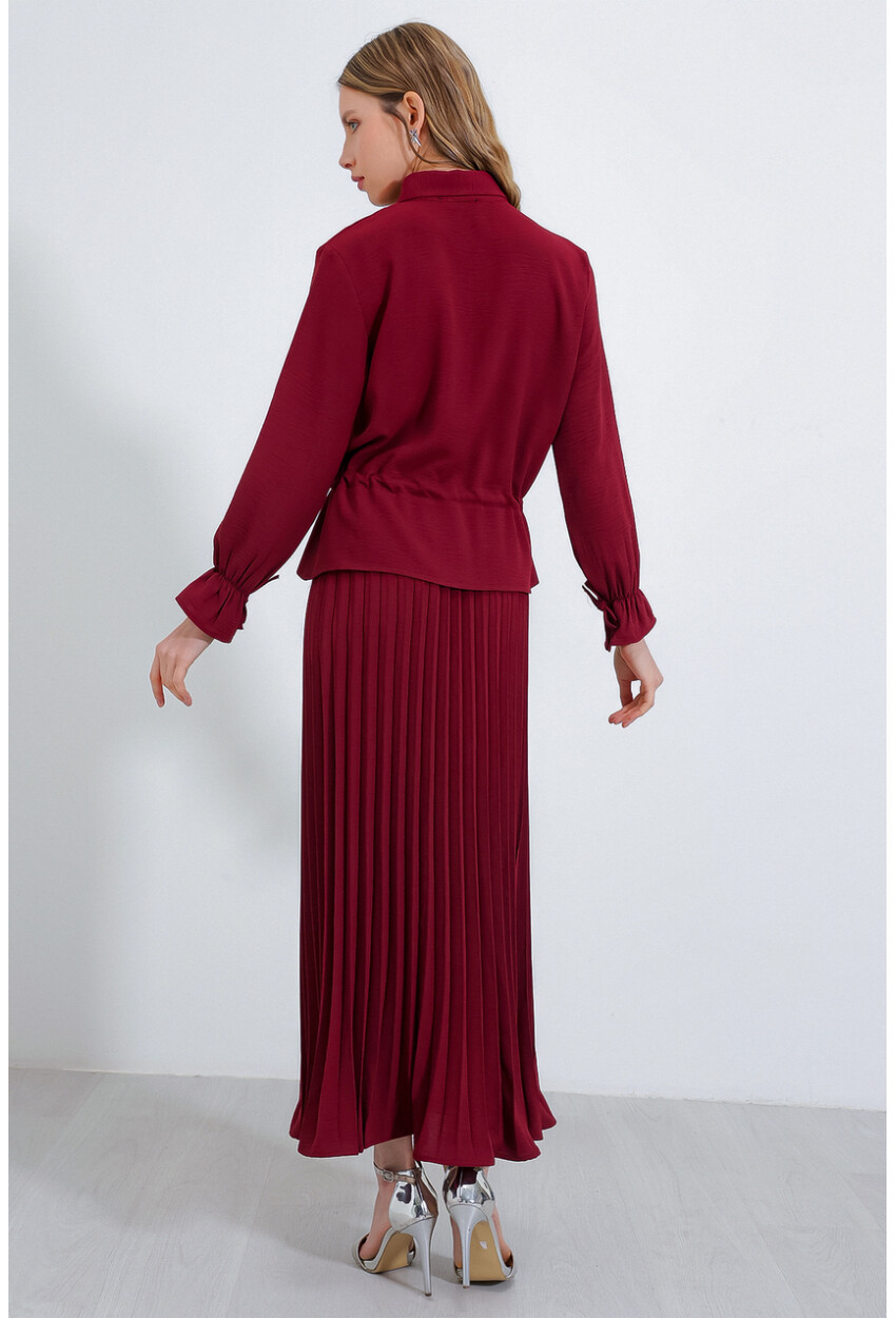 8017 Pleated Skirt Two-Piece Set
