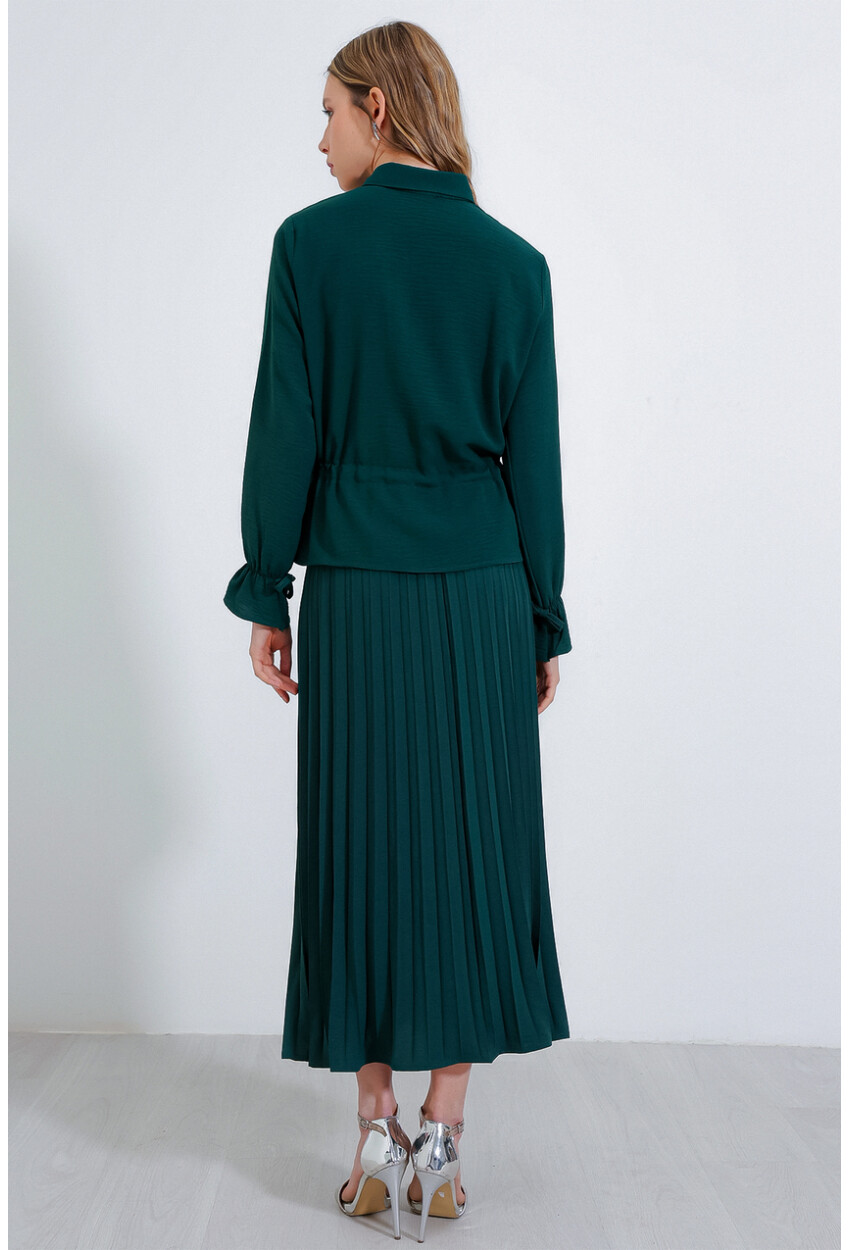 8017 Pleated Skirt Two-Piece Set