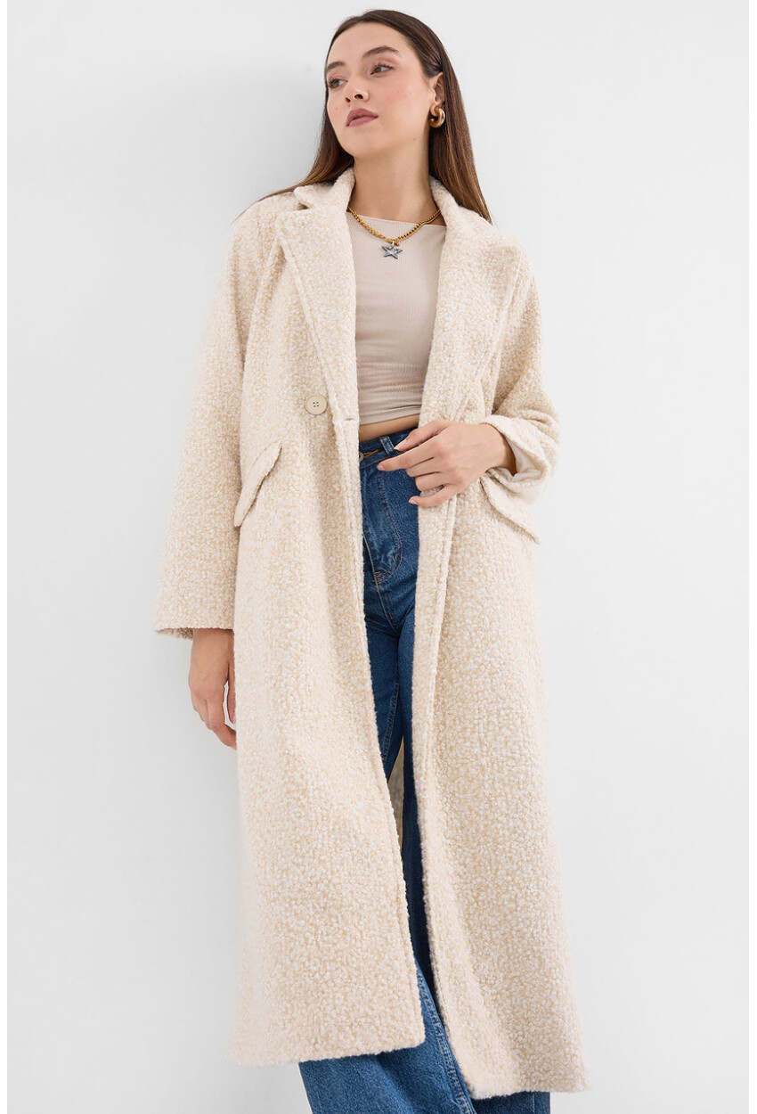 9127 Oversized Long Boucle Coat