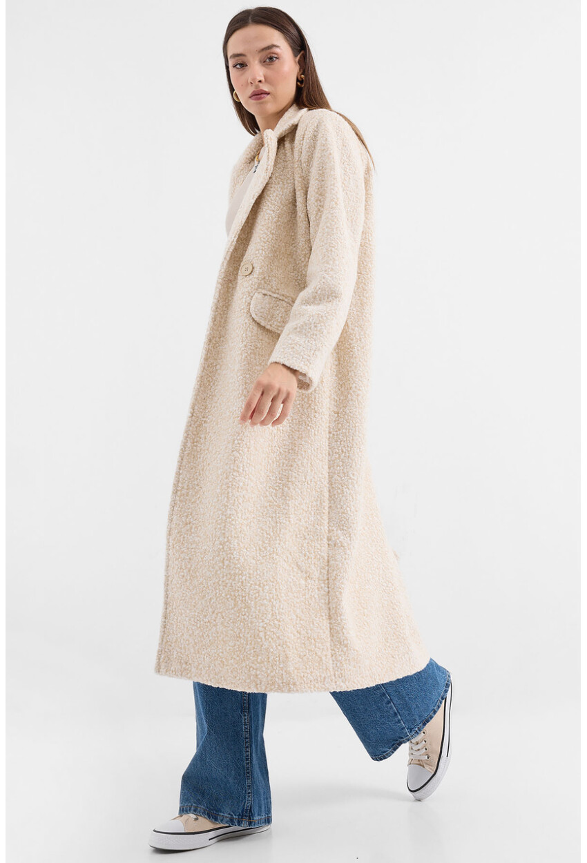 9127 Oversized Long Boucle Coat