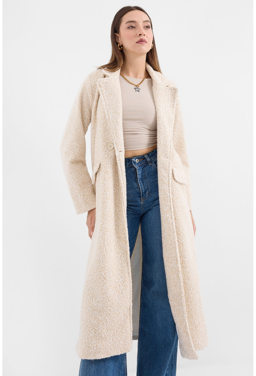 9127 Oversized Long Boucle Coat