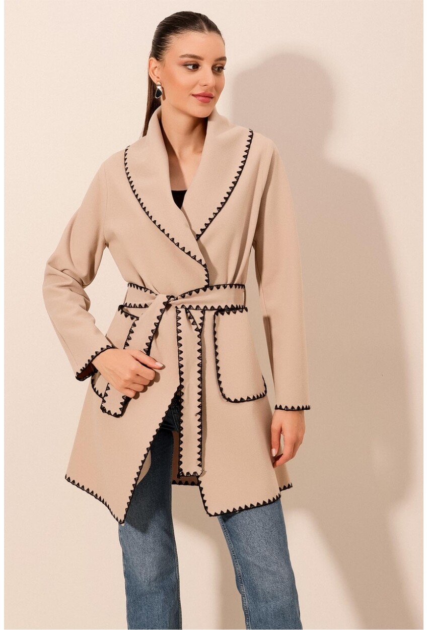 9130 Embroidered Wool Coat