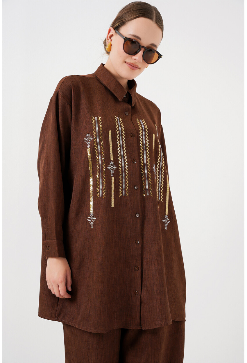 Desenli Tunik Pantolon İkili Takım 6720