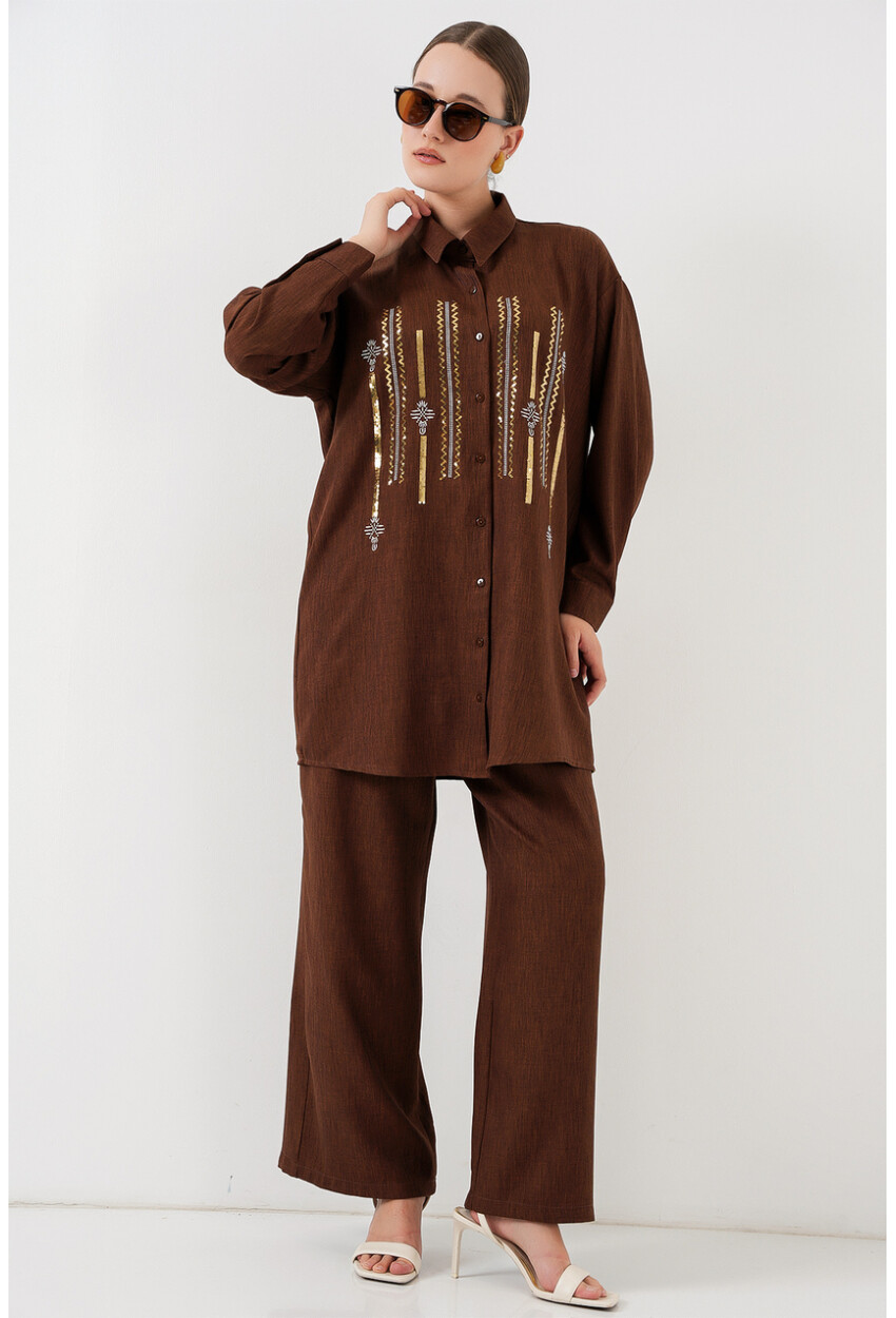Desenli Tunik Pantolon İkili Takım 6720