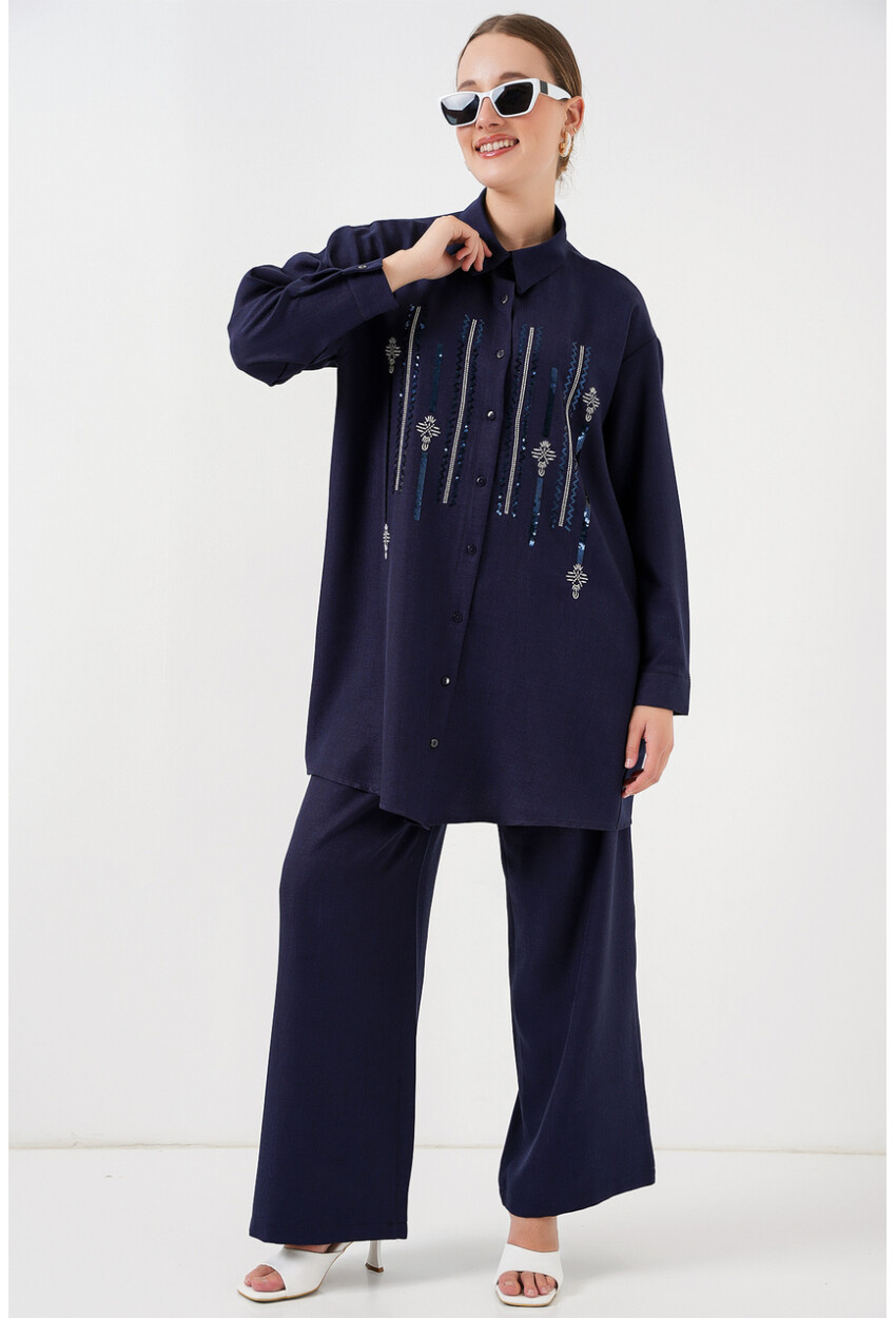 Desenli Tunik Pantolon İkili Takım 6720