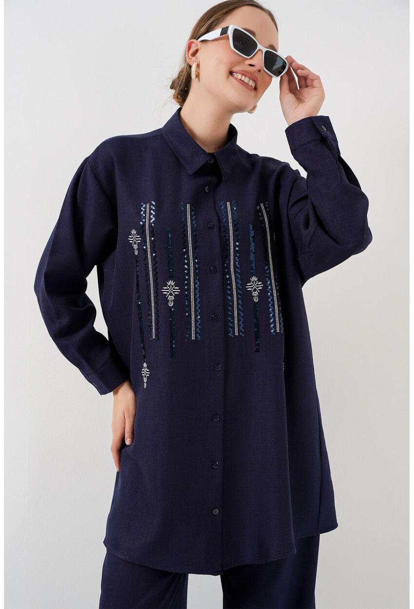 Desenli Tunik Pantolon İkili Takım 6720