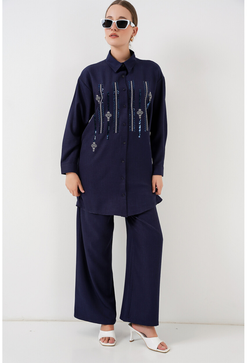 Desenli Tunik Pantolon İkili Takım 6720