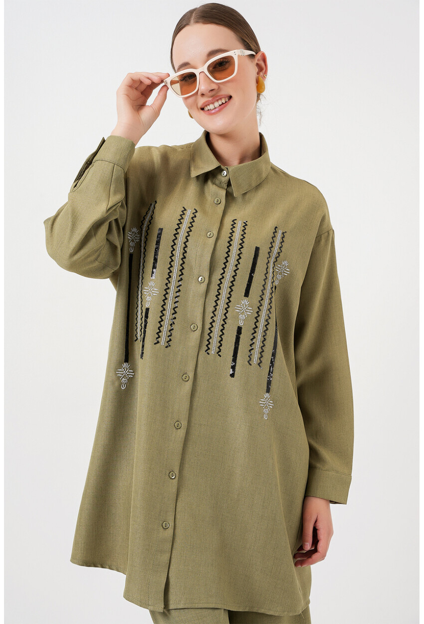 Desenli Tunik Pantolon İkili Takım 6720
