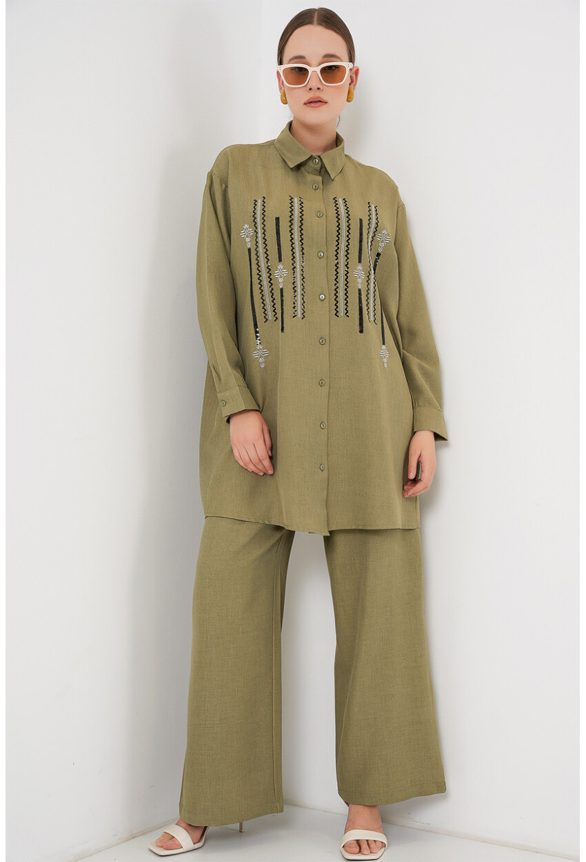 Desenli Tunik Pantolon İkili Takım 6720