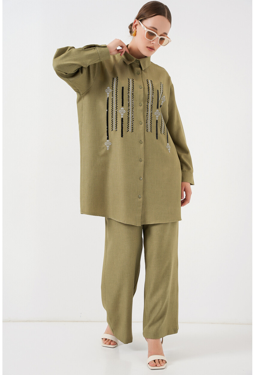 Desenli Tunik Pantolon İkili Takım 6720