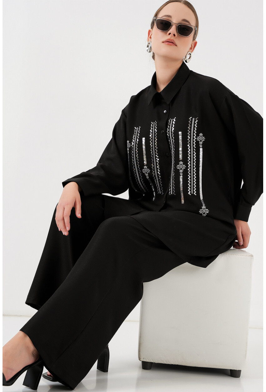 Desenli Tunik Pantolon İkili Takım 6720