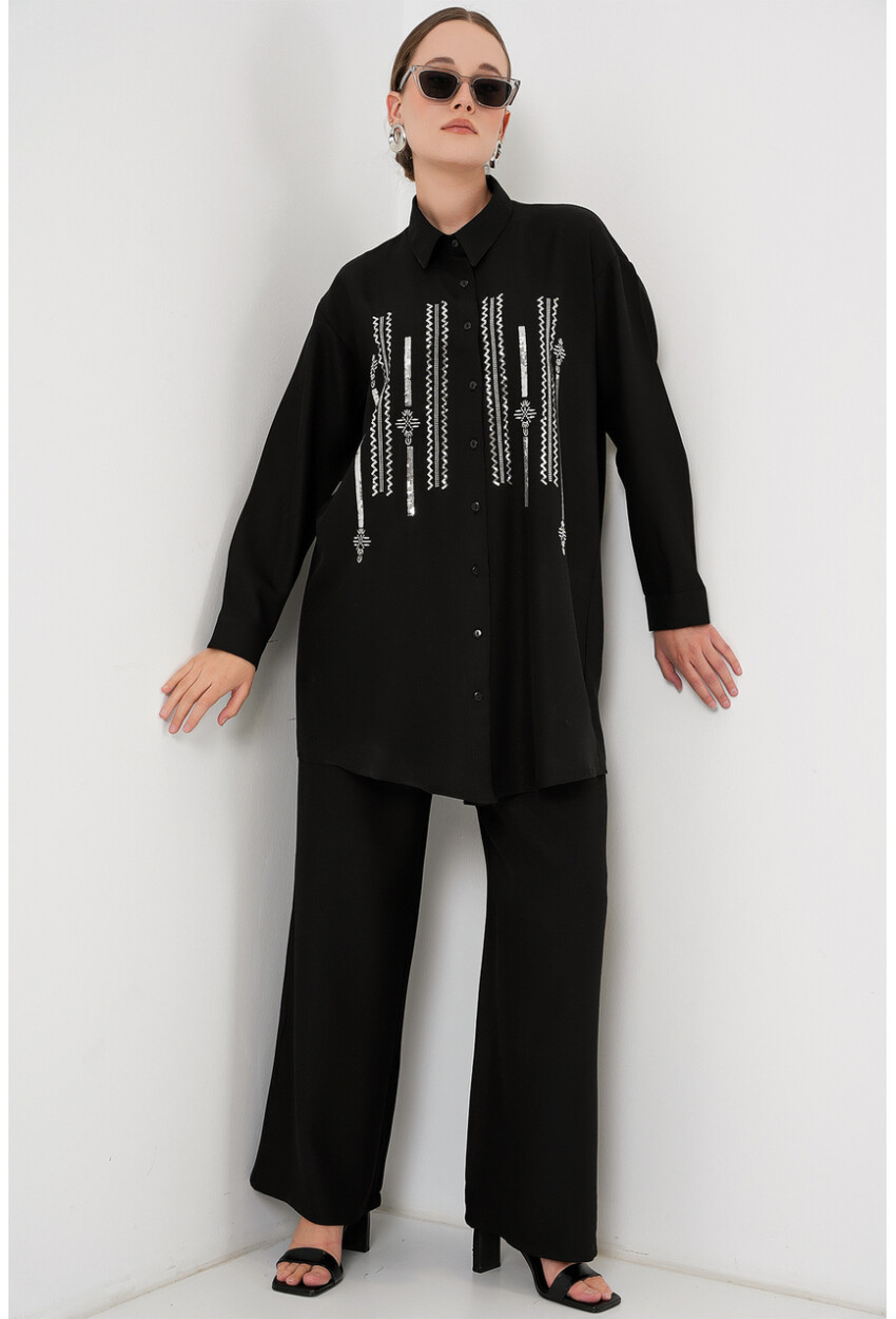 Desenli Tunik Pantolon İkili Takım 6720