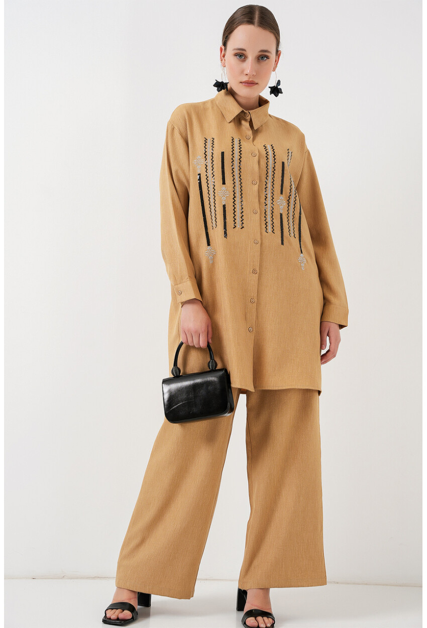 Desenli Tunik Pantolon İkili Takım 6720