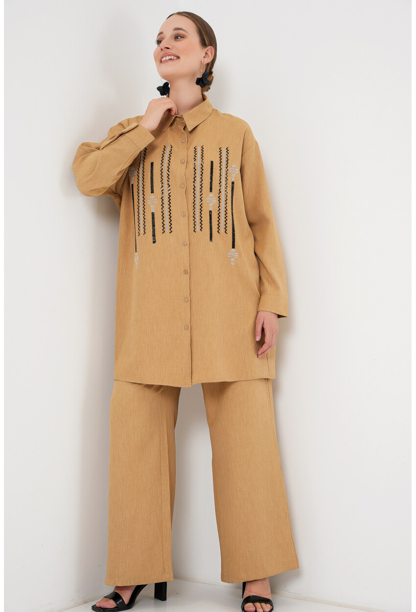 Desenli Tunik Pantolon İkili Takım 6720