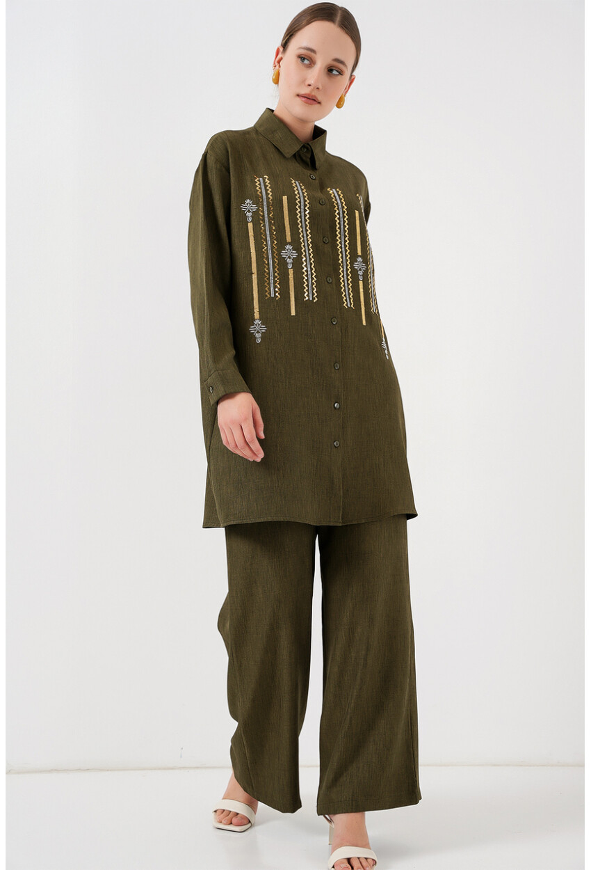 Desenli Tunik Pantolon İkili Takım 6720