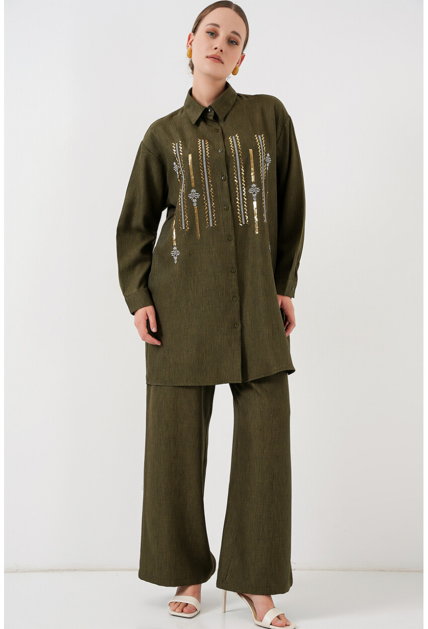 Desenli Tunik Pantolon İkili Takım 6720