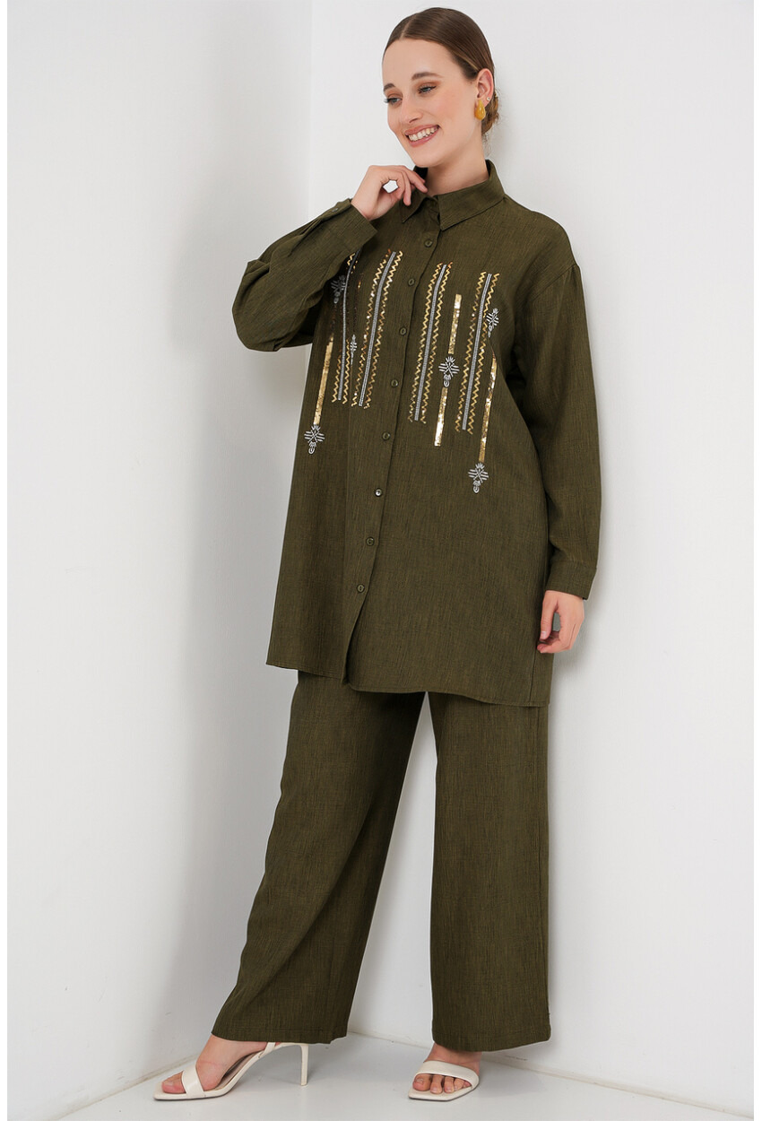 Desenli Tunik Pantolon İkili Takım 6720