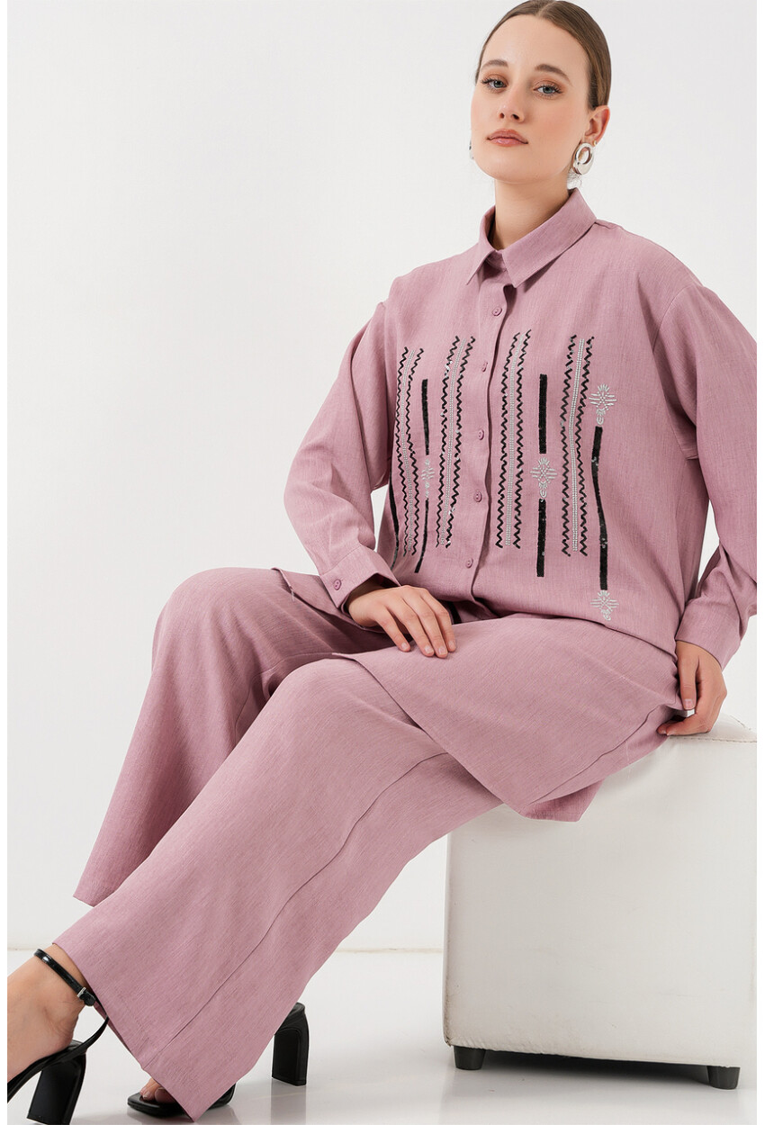 Desenli Tunik Pantolon İkili Takım 6720