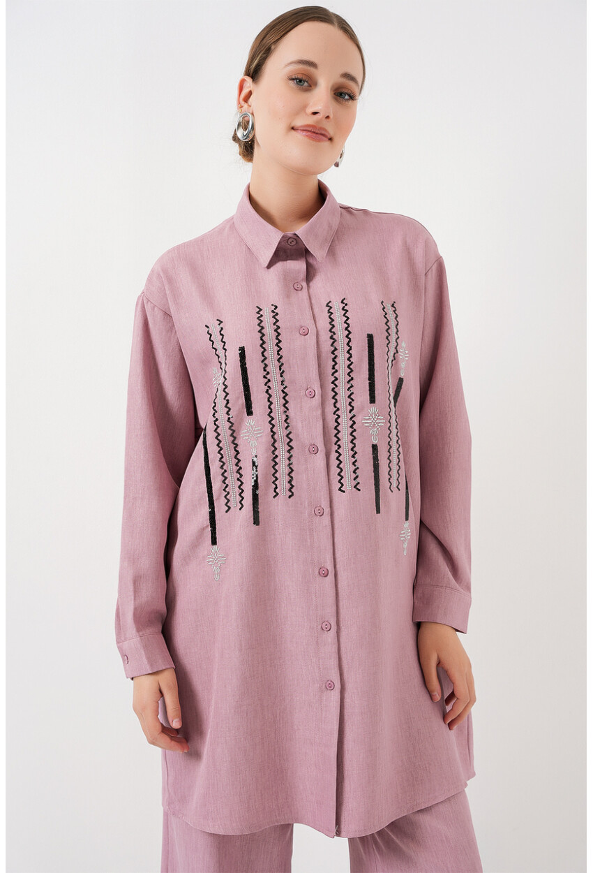 Desenli Tunik Pantolon İkili Takım 6720