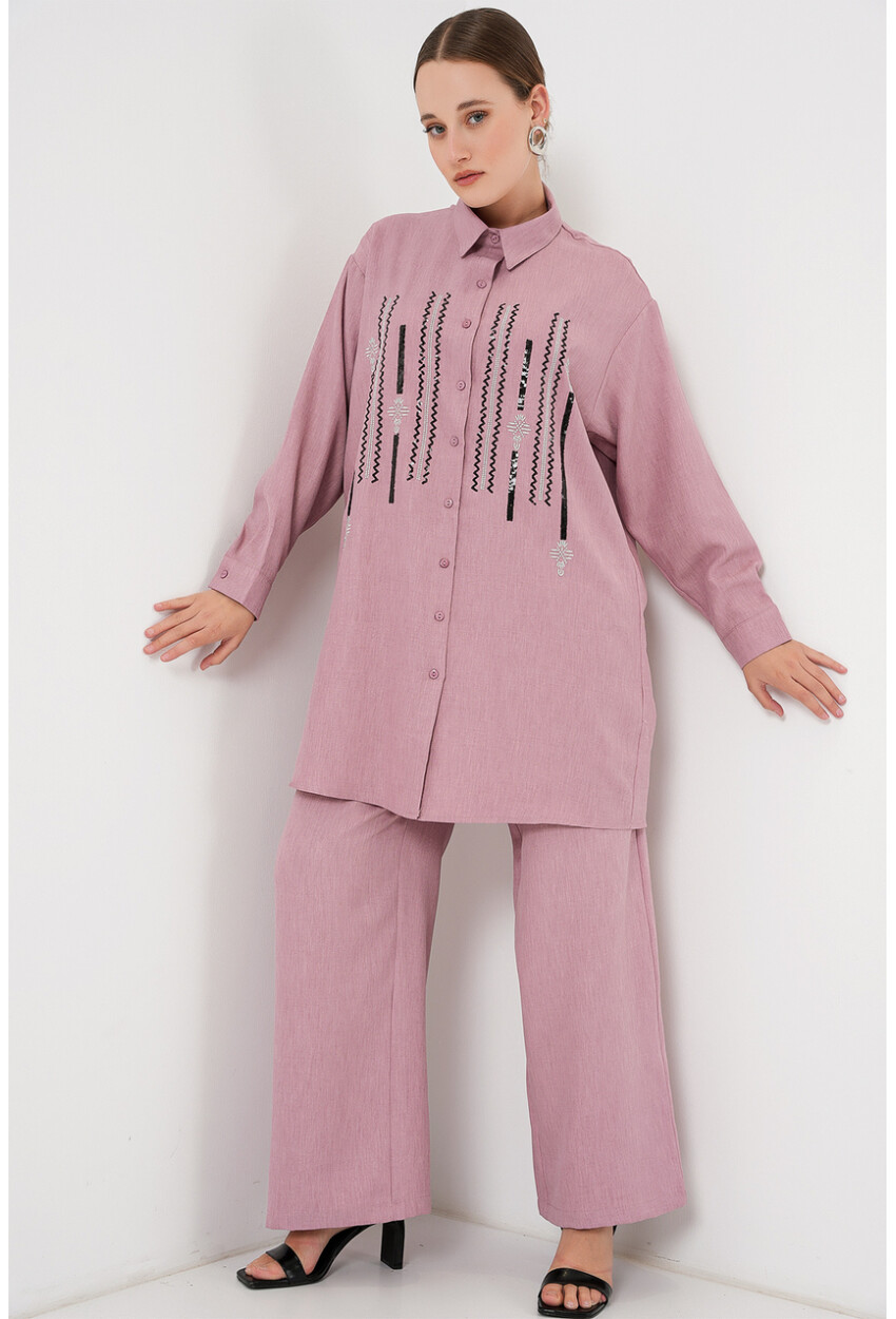 Desenli Tunik Pantolon İkili Takım 6720